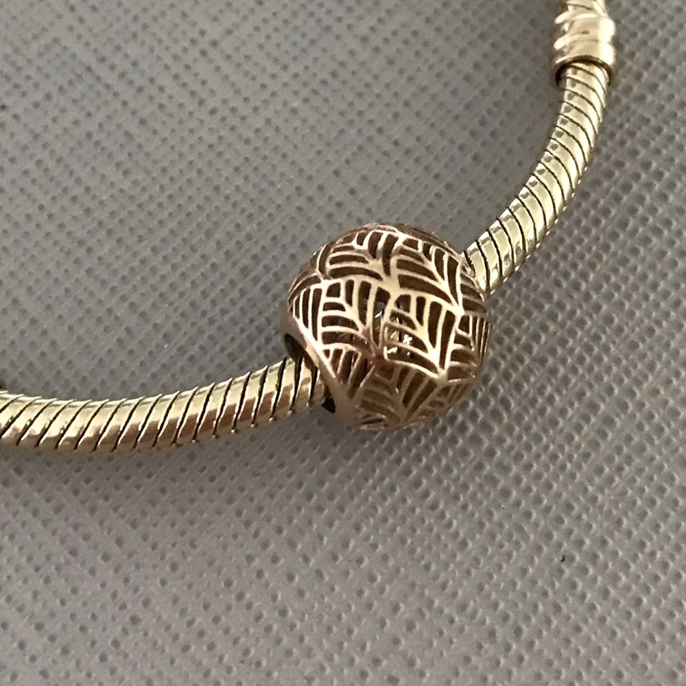 LAST ONE Pandora 14k gold Tropicana Openwork Charm